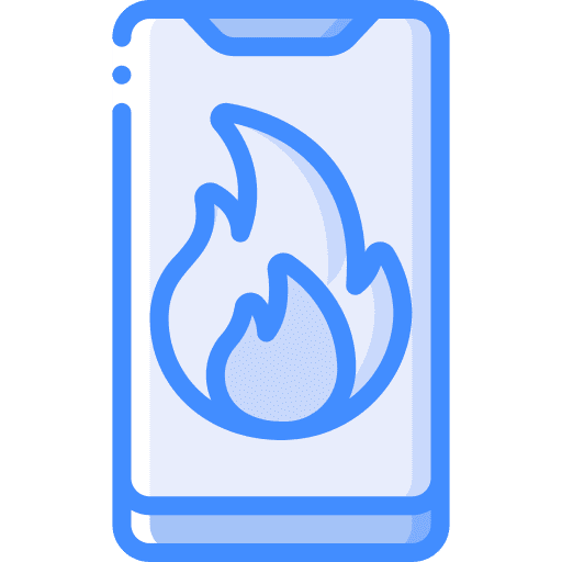 Smartphone warning sign smartphone mobile icon