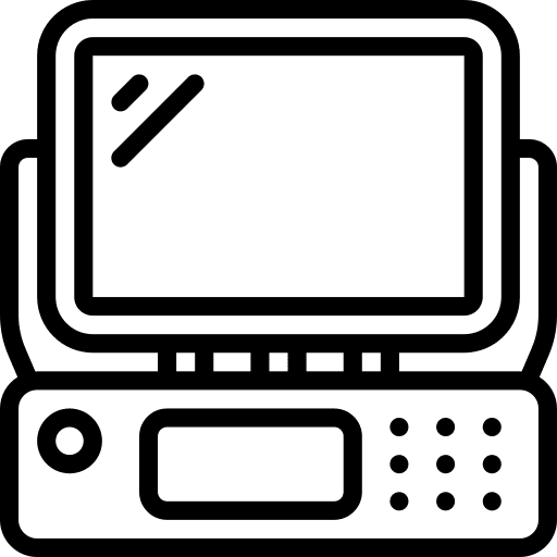 Screen futuristic technology cyberpunk icon