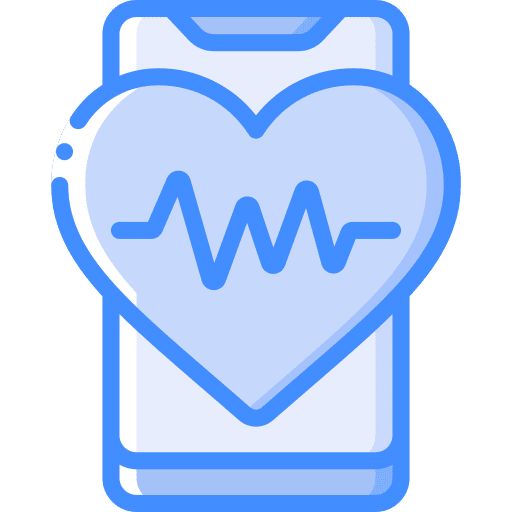 Smartphone heart rate healthcare and medical smartphone icon