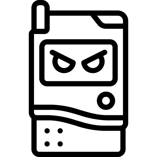 Device cyber attack hacking device icon