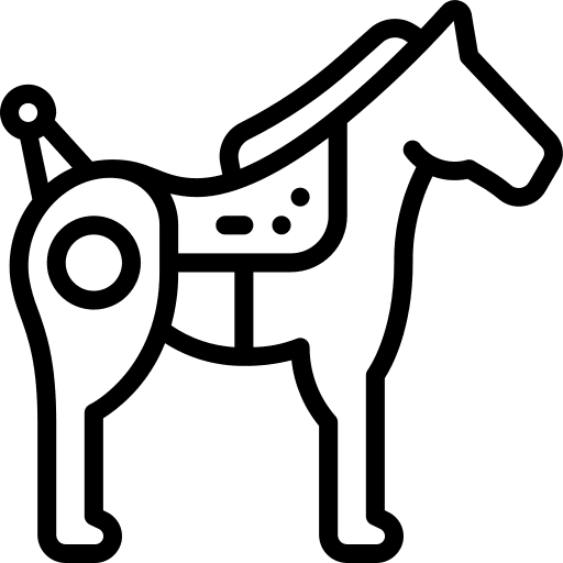 Horse horse cyber electronics icon
