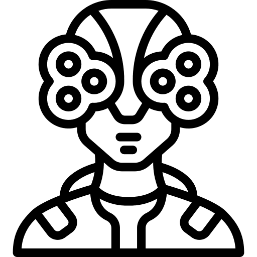 Humanoid electronics humanoid robot icon
