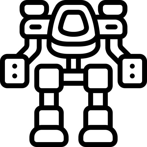 Robot walking vehicle robot icon