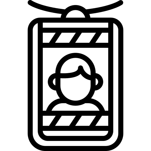 Id card user pass identification icon