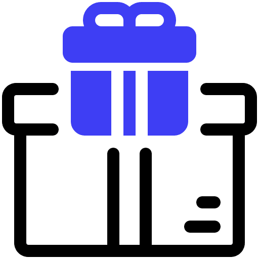 Gift shopping center present commerce and shopping icon