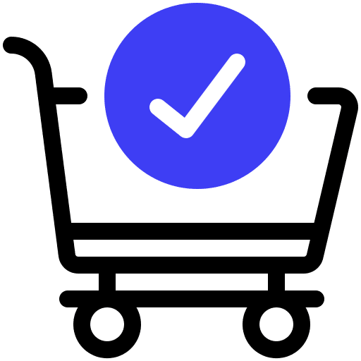 Shopping cart supermarket online store smart cart icon