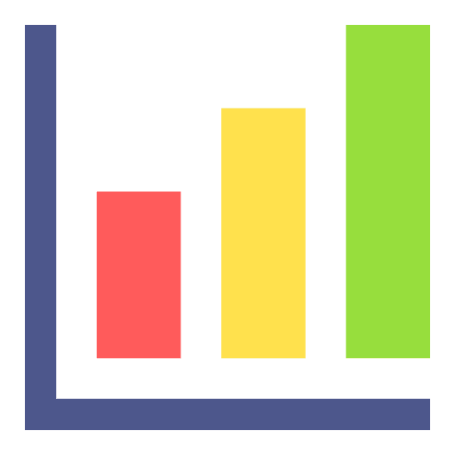 Bar chart graphic stats business and finance icon