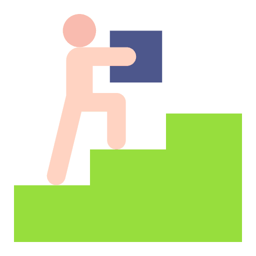 Carrying business and finance debt box icon