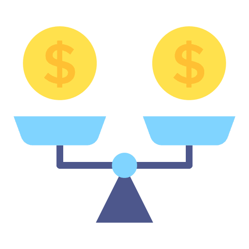Balance currency dollar euro icon Balance currency dollar euro icon