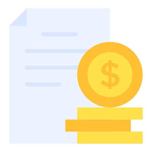 Calculating budget planning cost icon Calculating budget planning cost icon