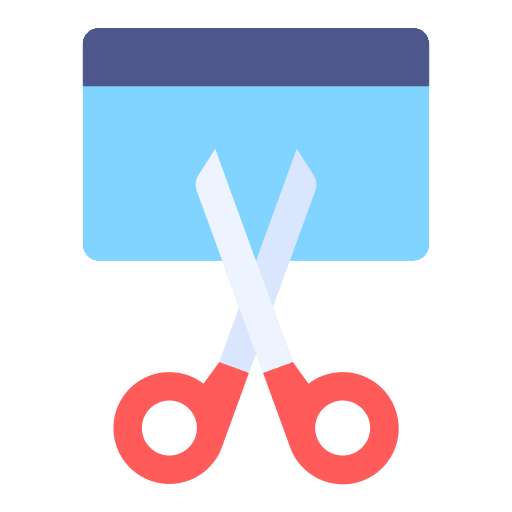 Cutting scissors business and finance credit card icon Cutting scissors business and finance credit card icon