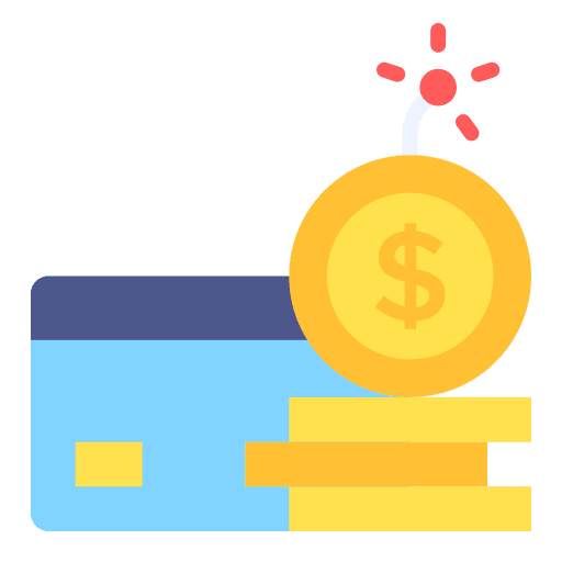 Debt debt bomb recession icon Debt debt bomb recession icon