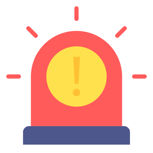 Emergency alarm flashlight warning icon Emergency alarm flashlight warning icon