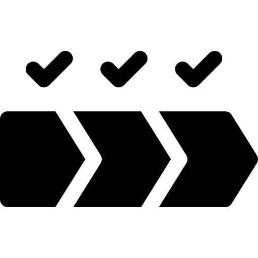 Value chain business and finance check logistics icon