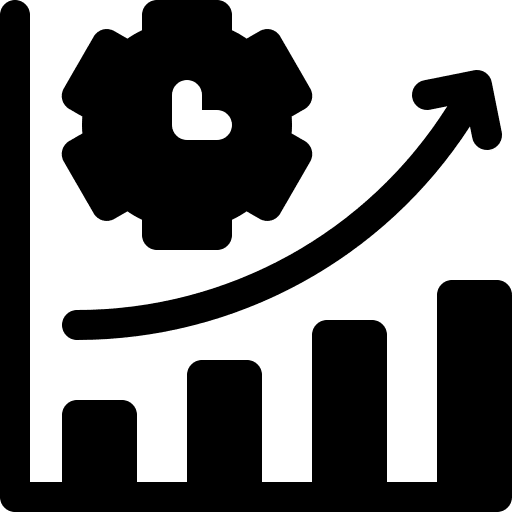 Bar chart analytics settings management icon