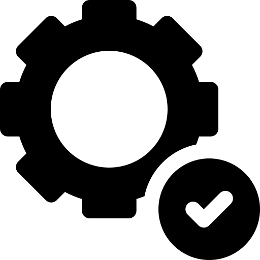 Easy installation gear check service icon