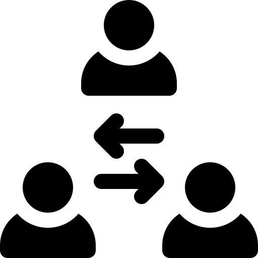 Intermediary intermediary team conversation icon