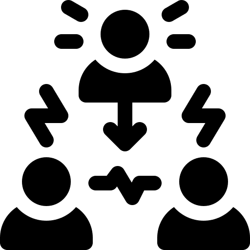 Intermediary umpire mediation intermediary icon
