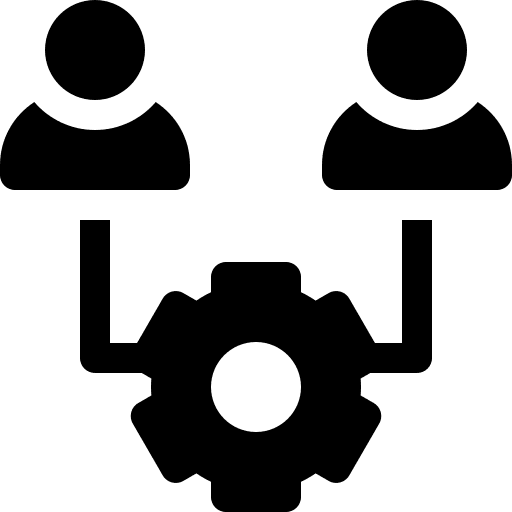 Onboarding business and finance teamwork training icon
