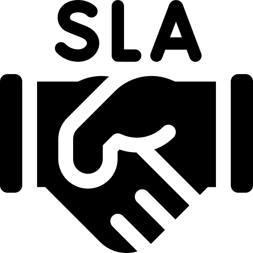 Sla business and finance busines handshake icon