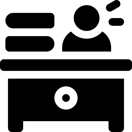 Overload user office table worker icon