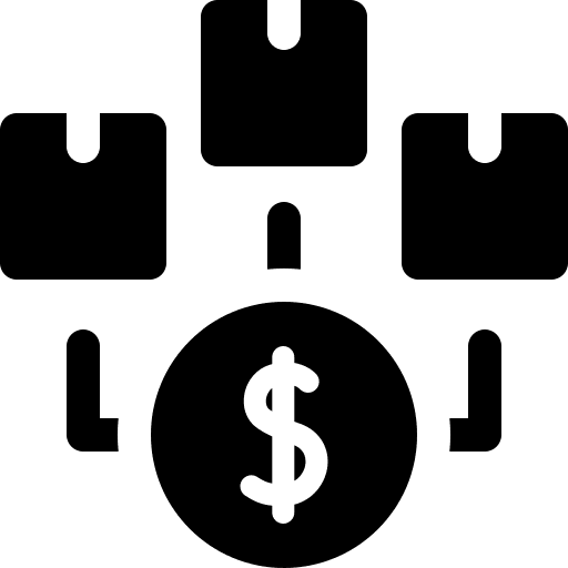 Value chain business system money icon