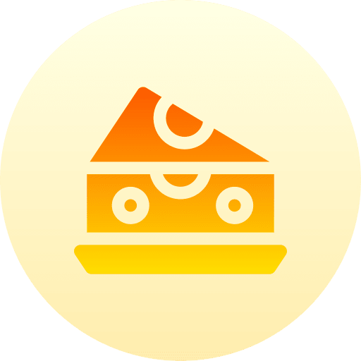 Cheese dairy slice healthy food icon