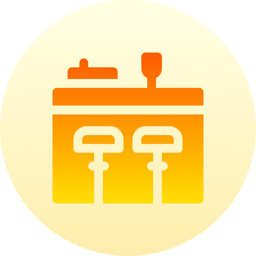 Bar counter drink cafe glass icon