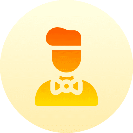 Waiter service man food icon