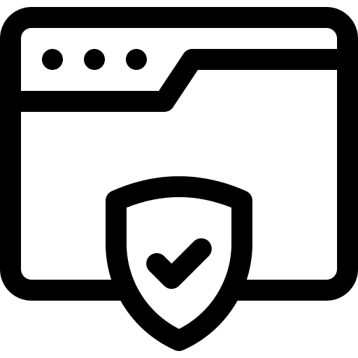 Browser internet protection padlock icon
