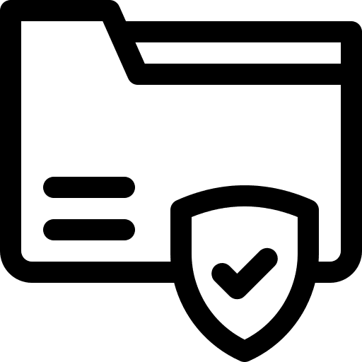 Folder document secure files and folders icon