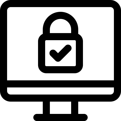 Padlock protection security screen icon