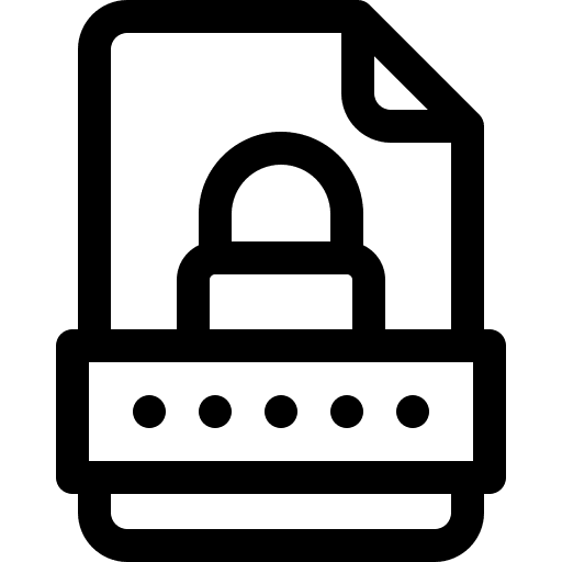 File note document lock icon File note document lock icon