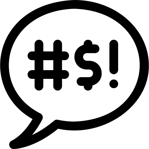 Speech bubble talk message insult icon