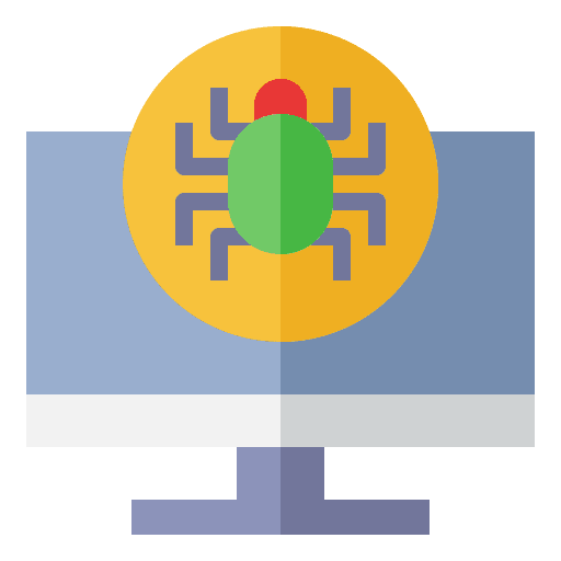 Cyber attack security monitor cyberbullying icon