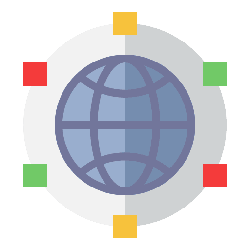 Internet of things globe roaming networking icon Internet of things globe roaming networking icon