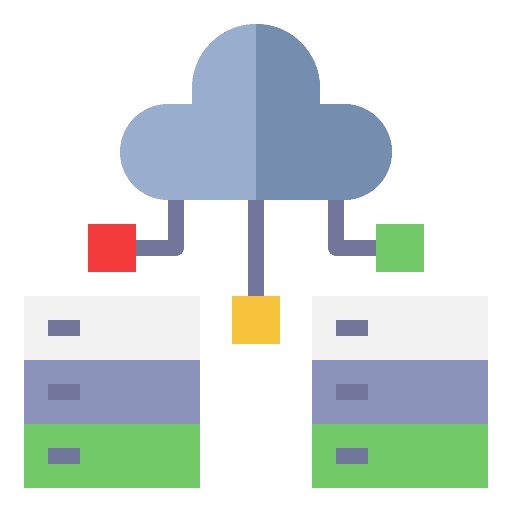 Cloud hosting cloud server cloud computing database icon Cloud hosting cloud server cloud computing database icon
