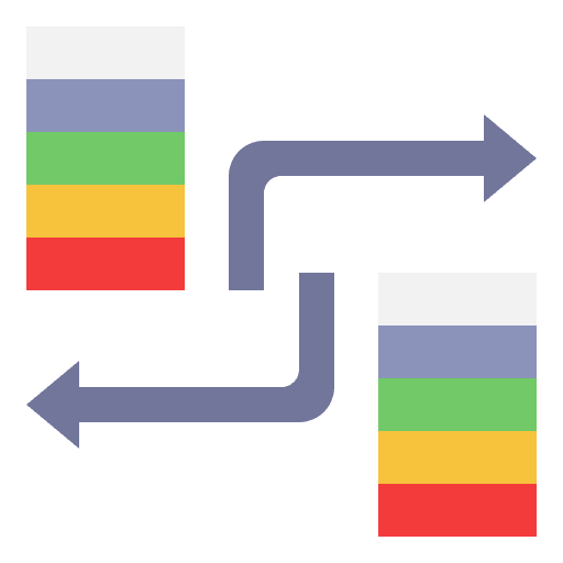 Data transformation system security data complexity icon Data transformation system security data complexity icon