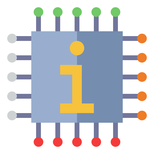 Information ui chip electronics icon Information ui chip electronics icon