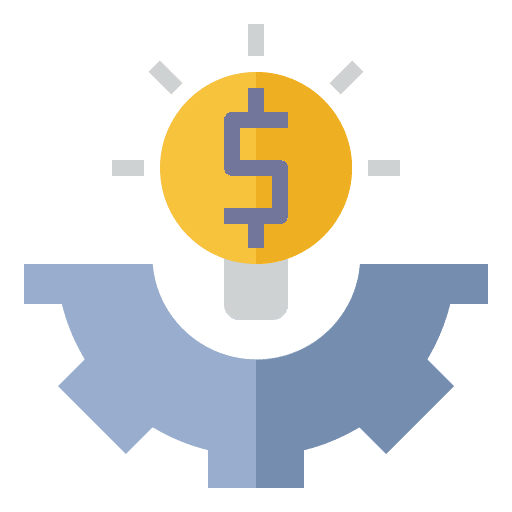 Innovation lightbulb gear business and finance icon Innovation lightbulb gear business and finance icon