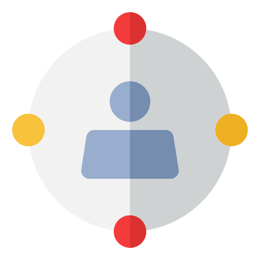 Networking target client human resources icon Networking target client human resources icon