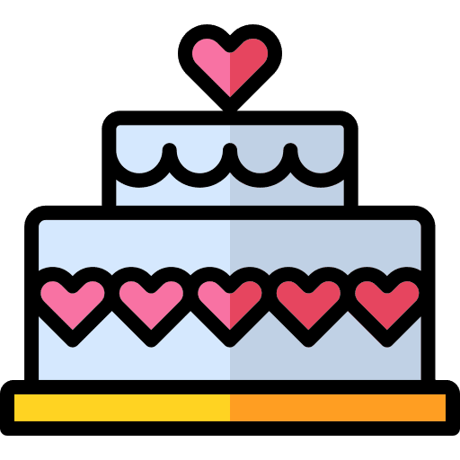 Cake baker bakery romantic icon