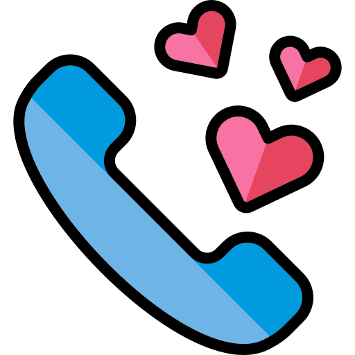 Call telephone call love romance icon