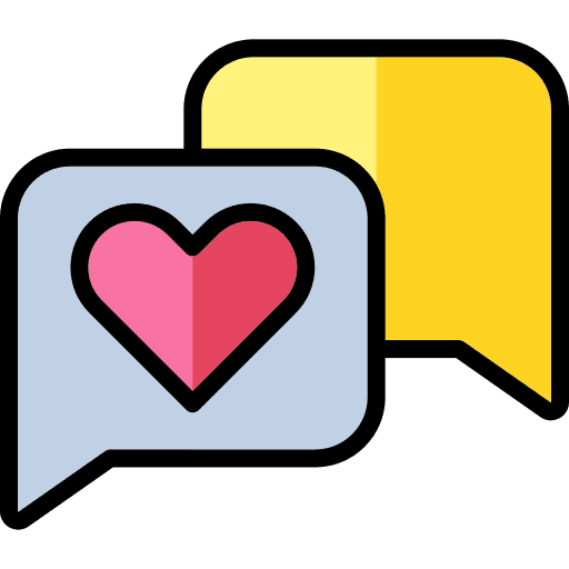 Chatting like love ui icon