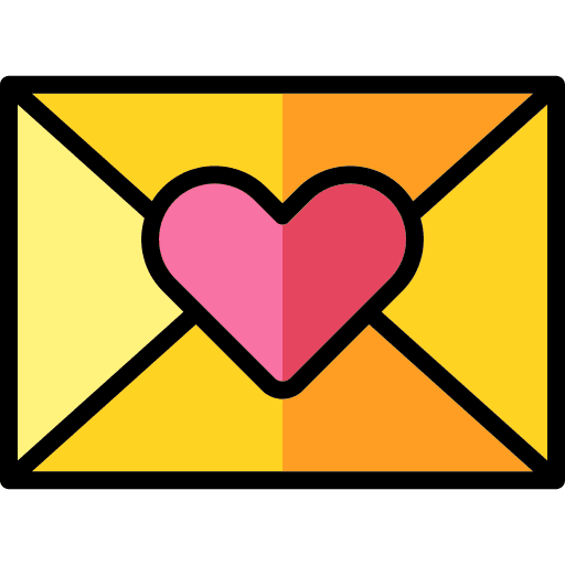 Envelope heart mail envelope icon