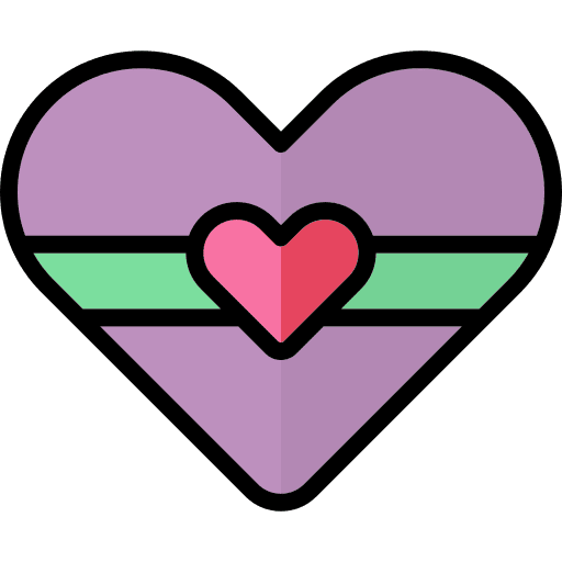 Gift box food heart box bag icon
