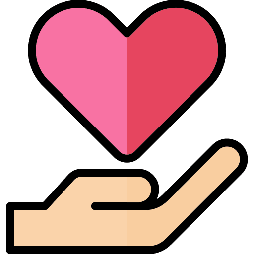 Love heart love and romance love icon
