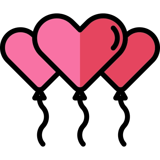 Balloons celebration balloon love and romance icon