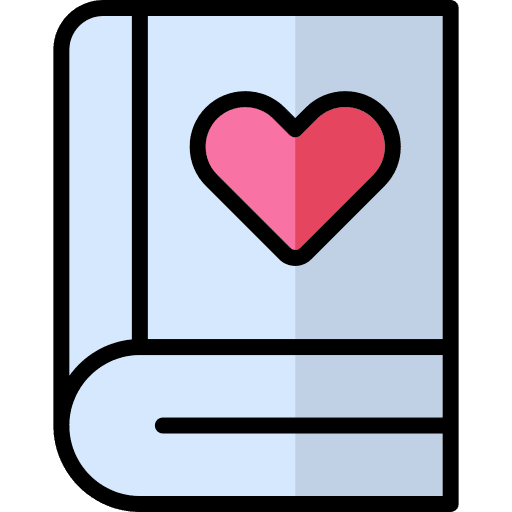 Book lock relationship diary icon