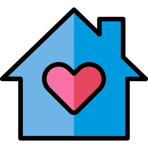 Home house heart home icon